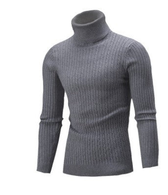 Herren gemütlicher Rollkragenpullover aus feinem Rippstrick ModeGeist