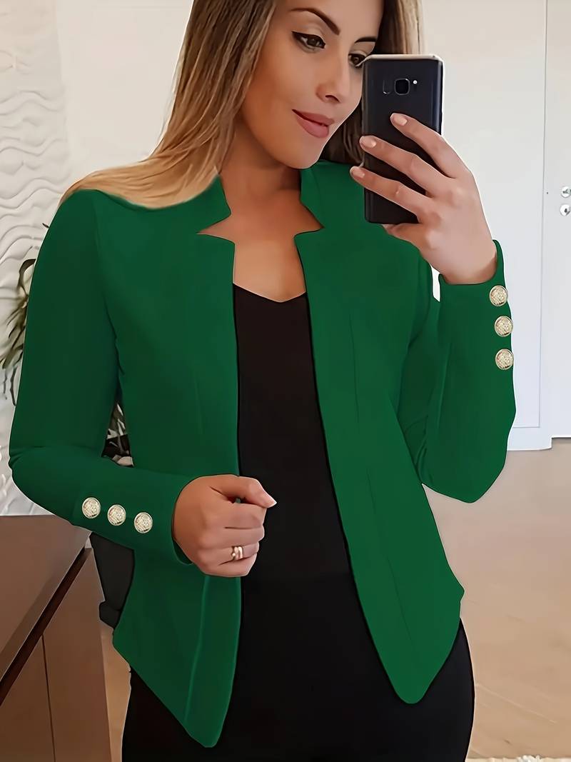 ModeGeist | Freizeit Damen Blazer Mit Knöpfen