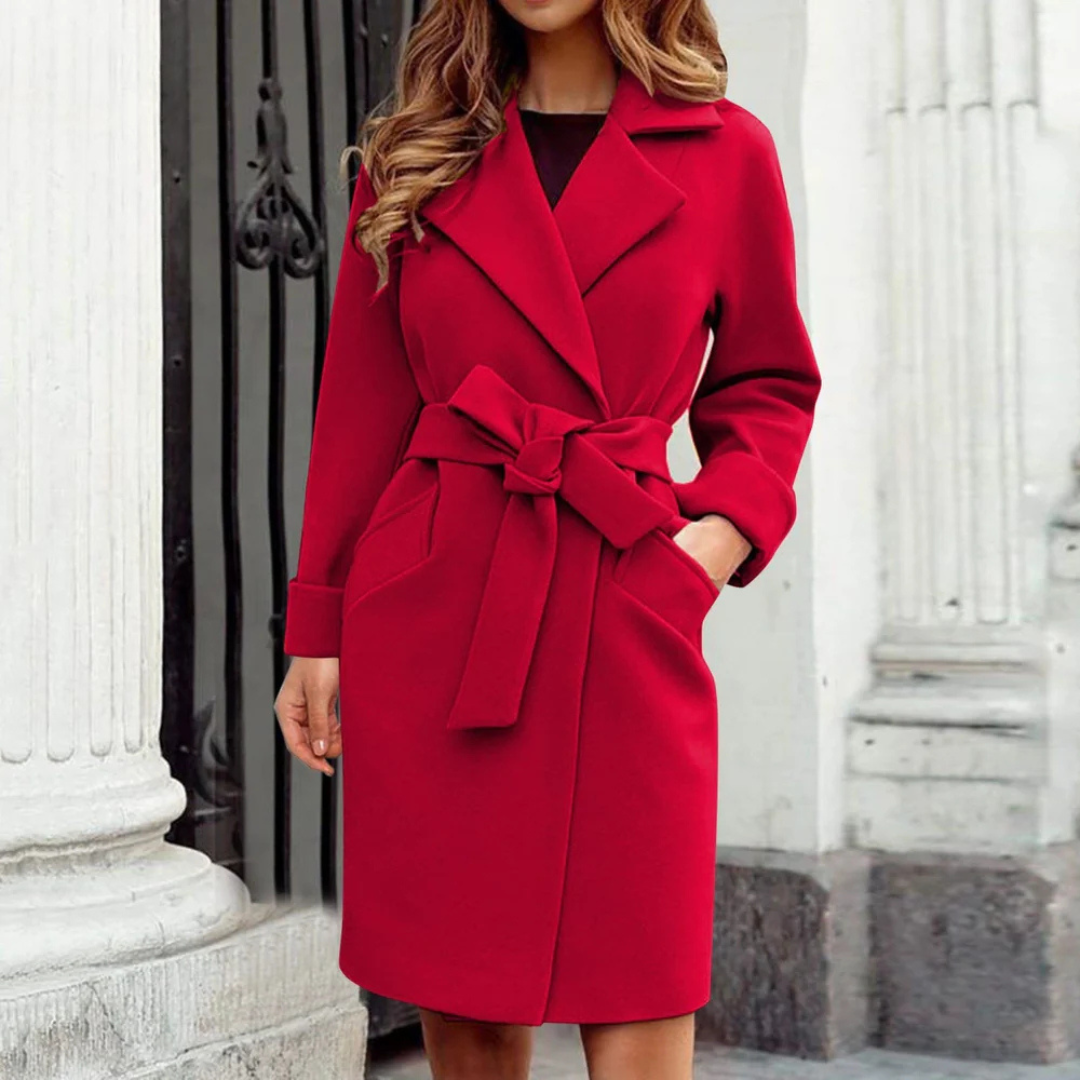 ModeGeist | Damen Winter Lang Trench Mantel - Warme