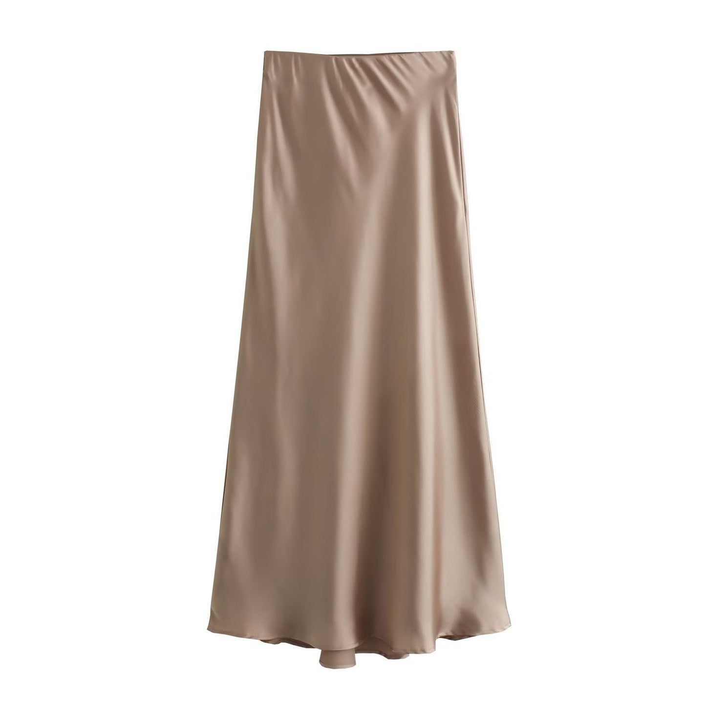 Edler Seidensatin-Rock von Alva mit hoher Taille
