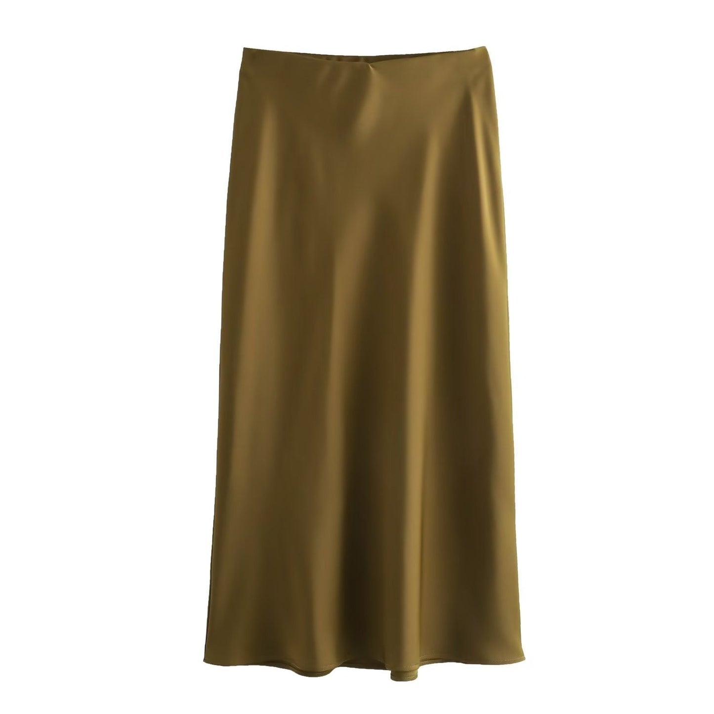 Edler Seidensatin-Rock von Alva mit hoher Taille