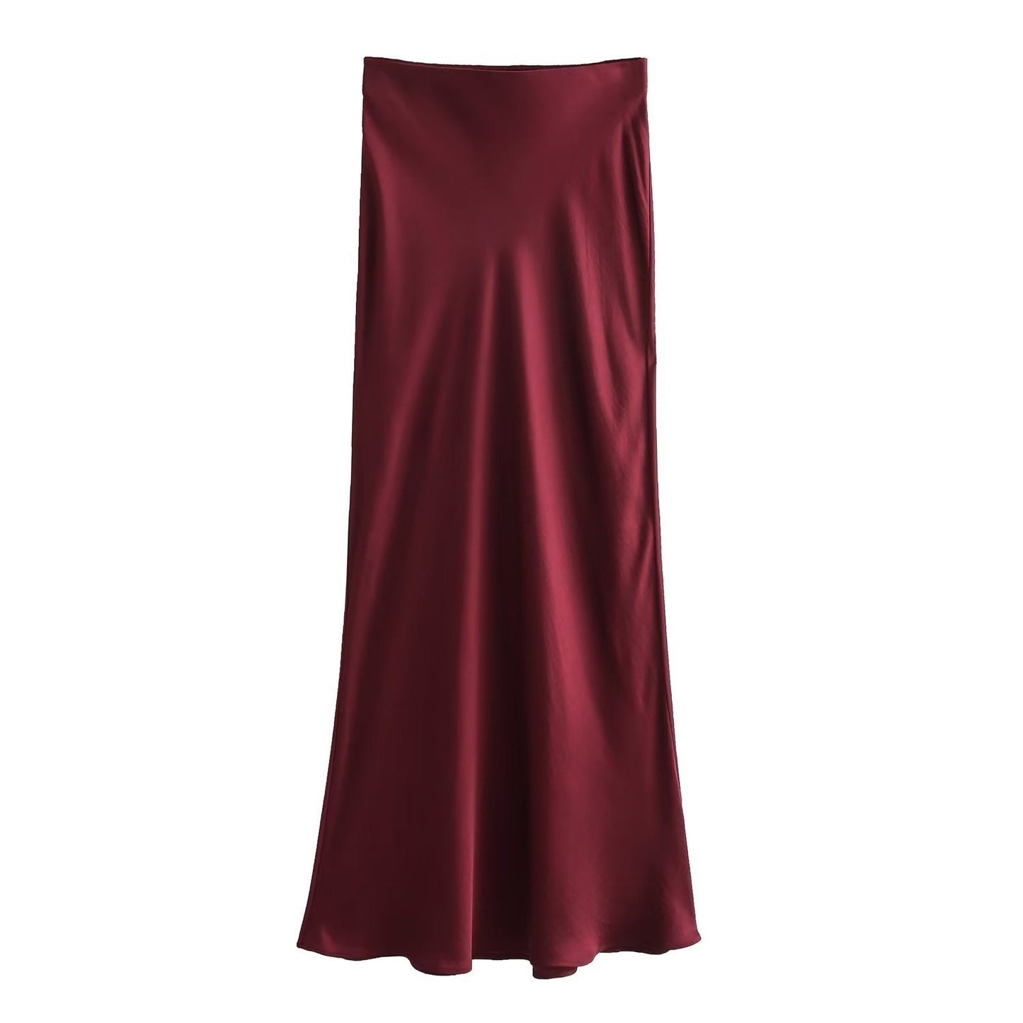 Edler Seidensatin-Rock von Alva mit hoher Taille