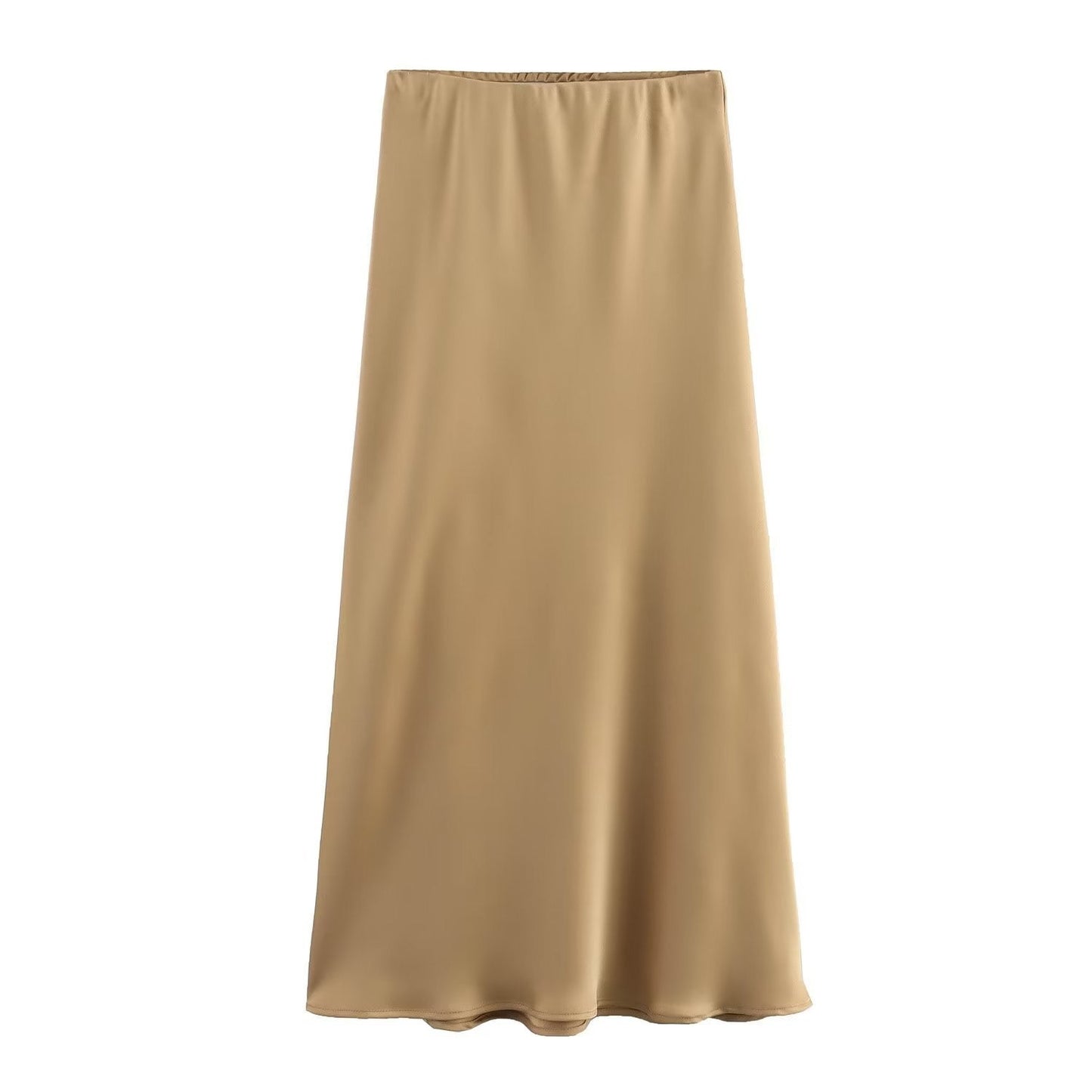 Edler Seidensatin-Rock von Alva mit hoher Taille