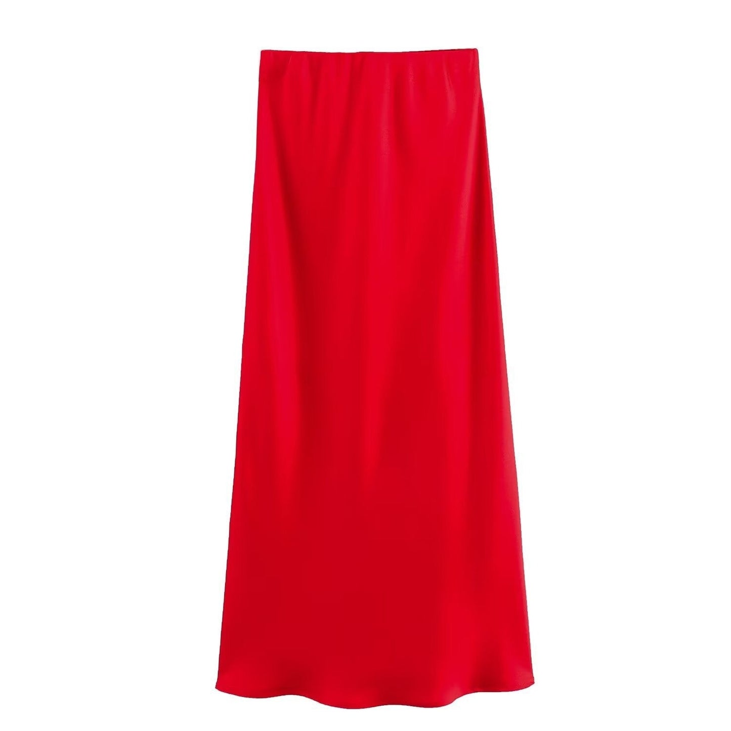 Edler Seidensatin-Rock von Alva mit hoher Taille