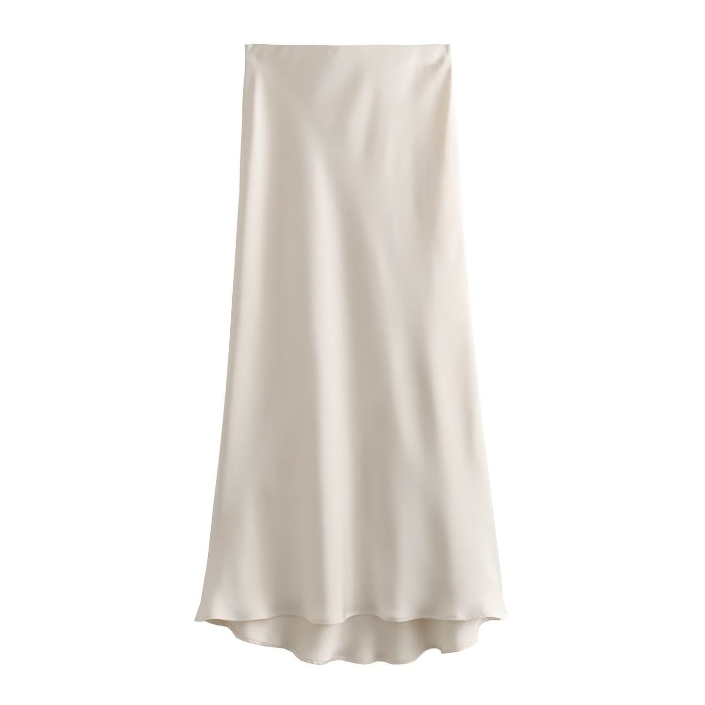 Edler Seidensatin-Rock von Alva mit hoher Taille