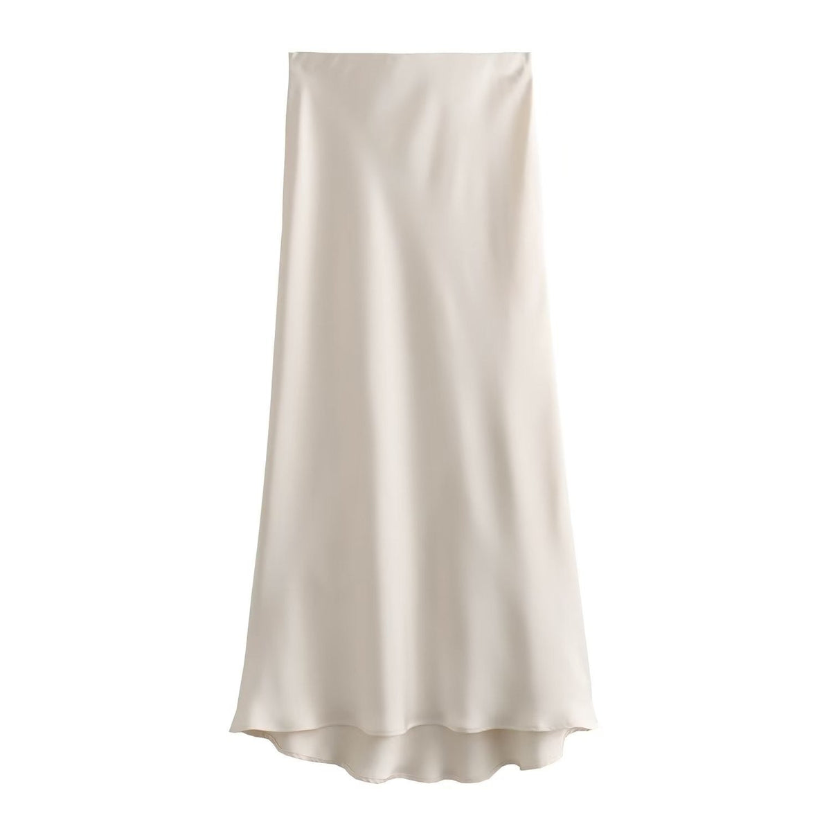 Edler Seidensatin-Rock von Alva mit hoher Taille