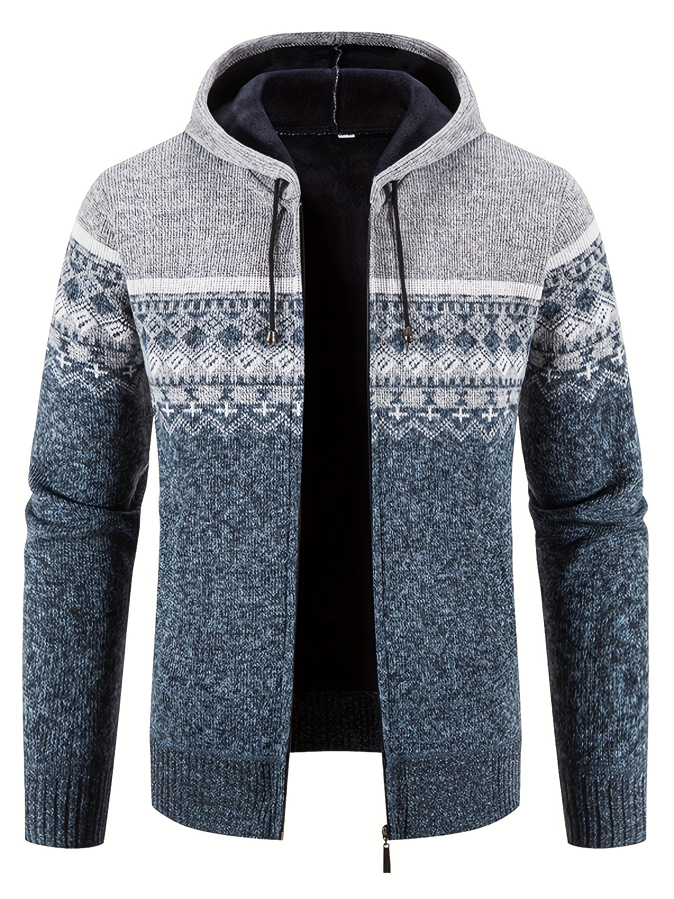 ModeGeist | Gemusterter Hoodie Baumwolle und Polyester Warm und Stilvoll