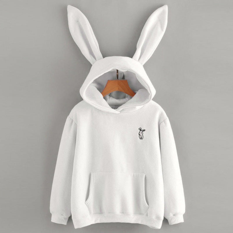 Fudus Damen Kapuzenpullover mit Hasenohren