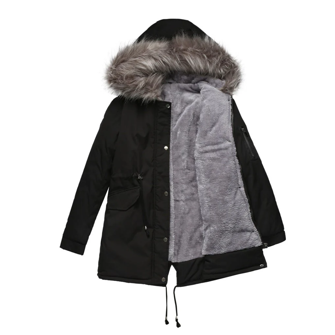 ModeGeist | Winter Parka Jacke Niederknöpfen