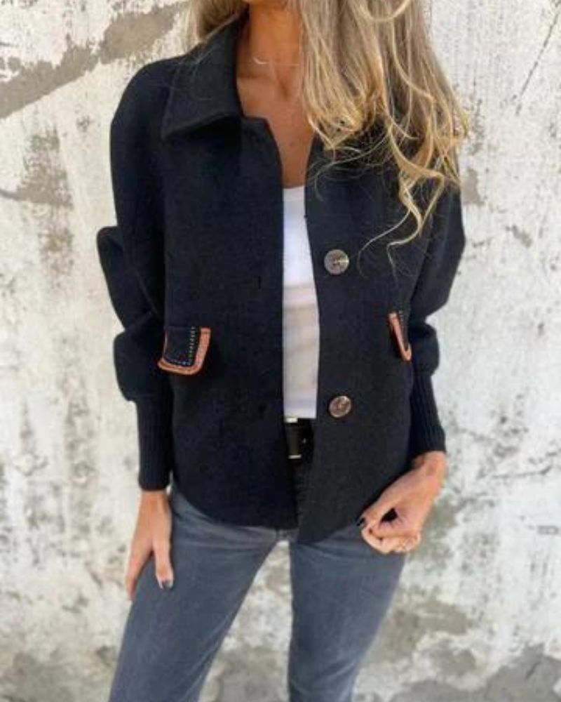 ModeGeist | Lässige Revers Einreiher Jacke