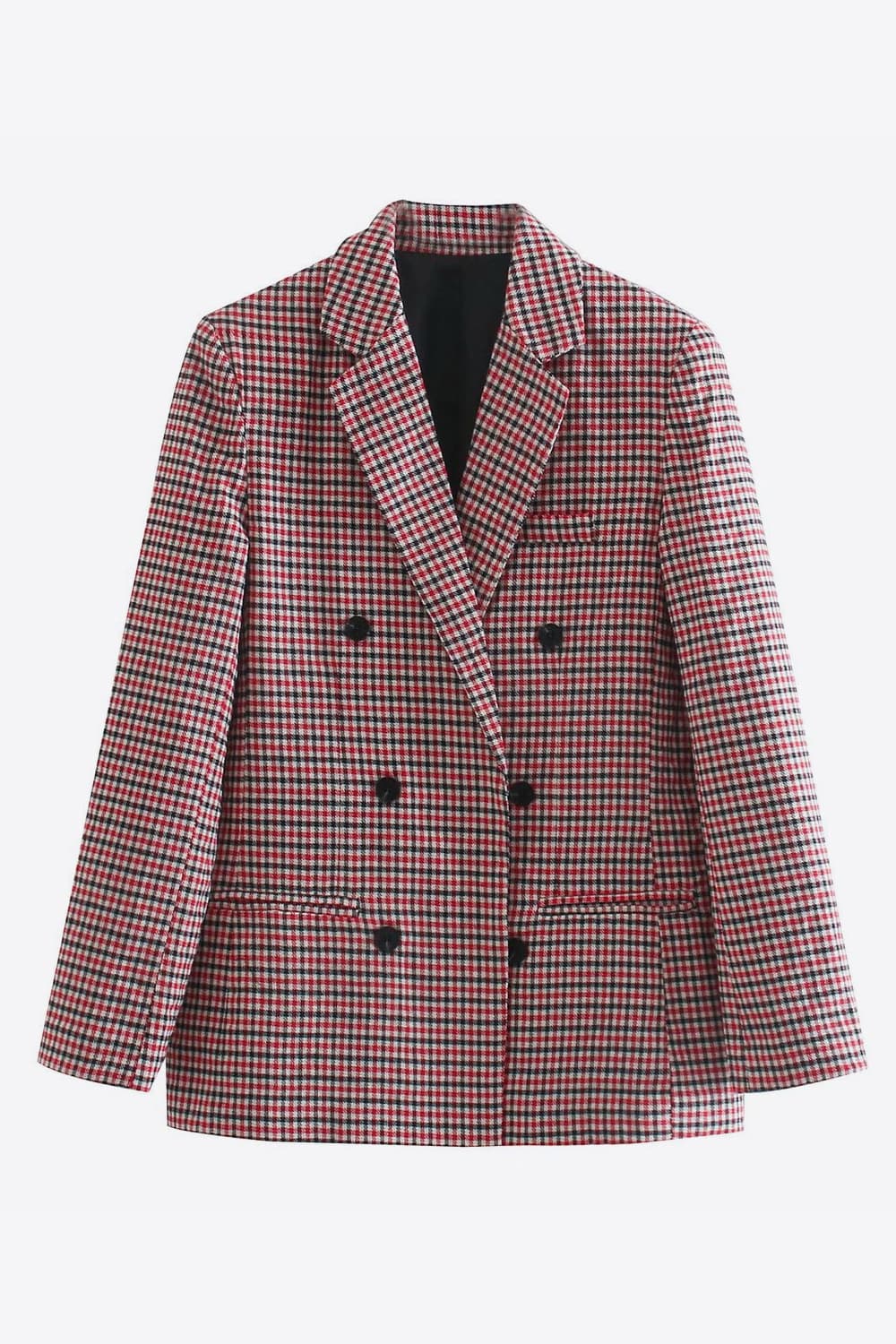 ModeGeist | Kariertes Doppelbreasted Blazer