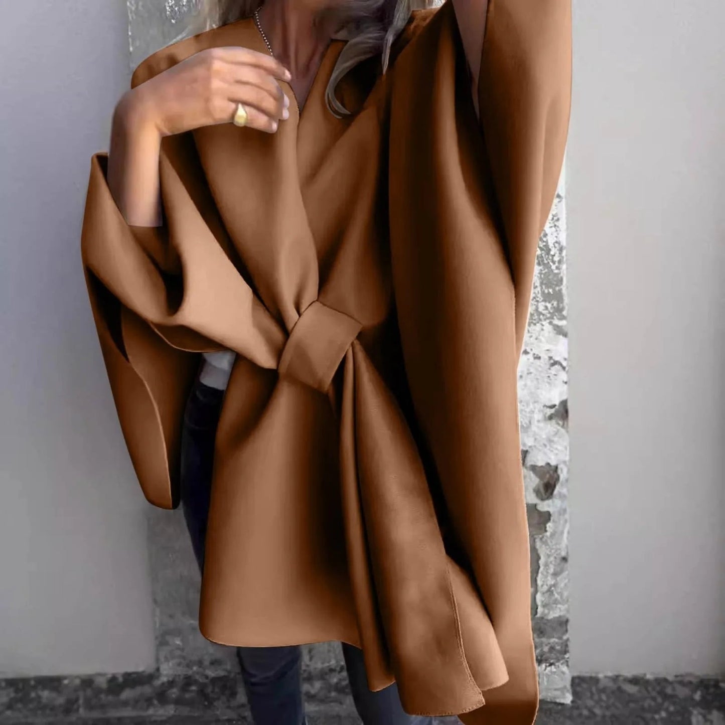 ModeGeist | Strick-Longcardigan mit Fledermausärmeln