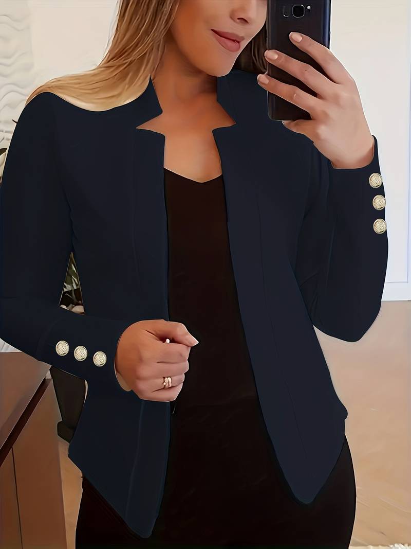 ModeGeist | Freizeit Damen Blazer Mit Knöpfen