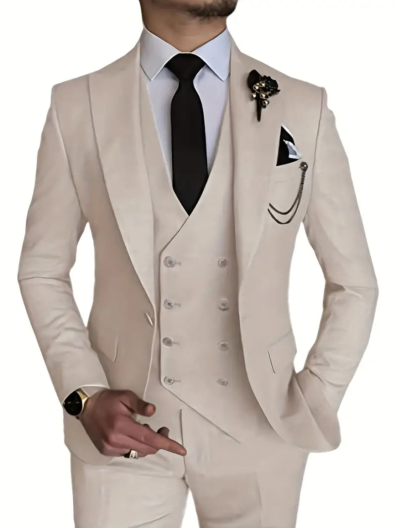 Herren-Anzug: Dreiteiliger Blazer, Weste & Hose – elegant und kombinierbar