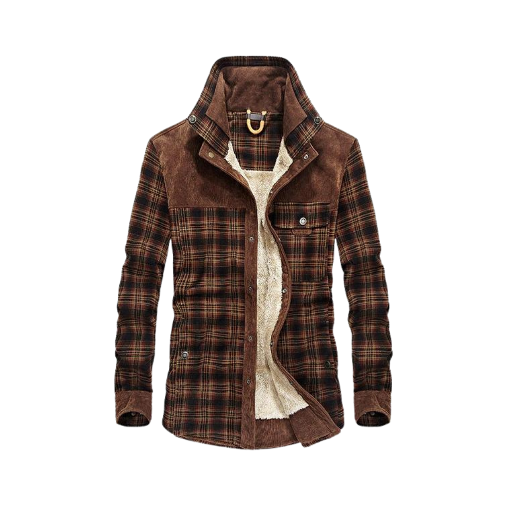 ModeGeist | Jacke Aus Dickem Flanell für Männer