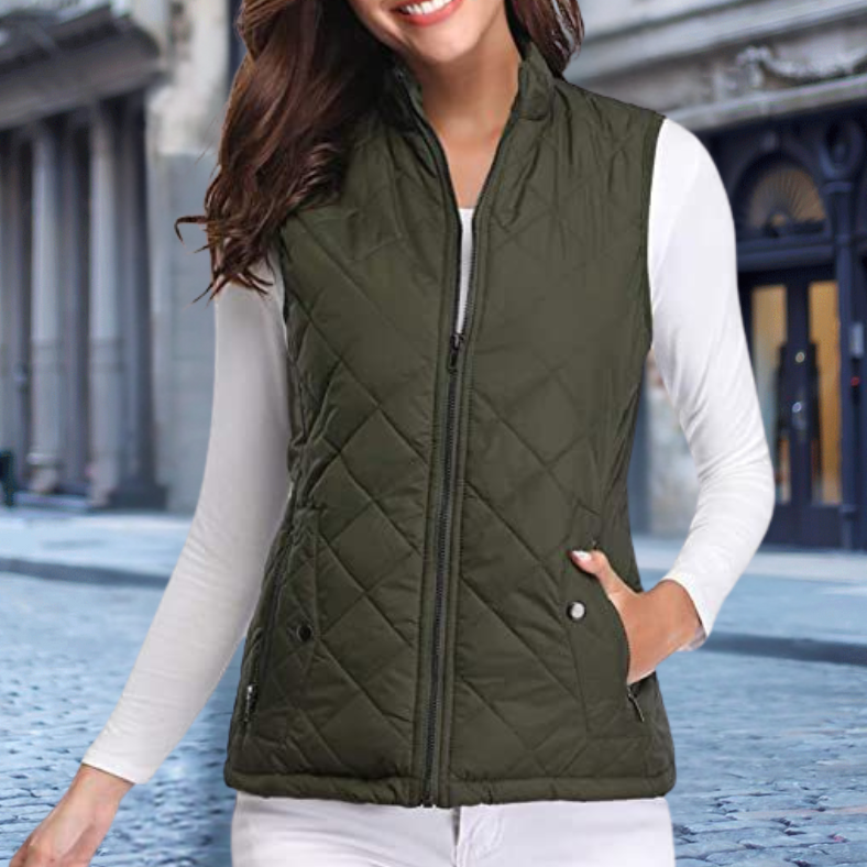 ModeGeist | Elegante Steppjacke mit Zipper für Damen