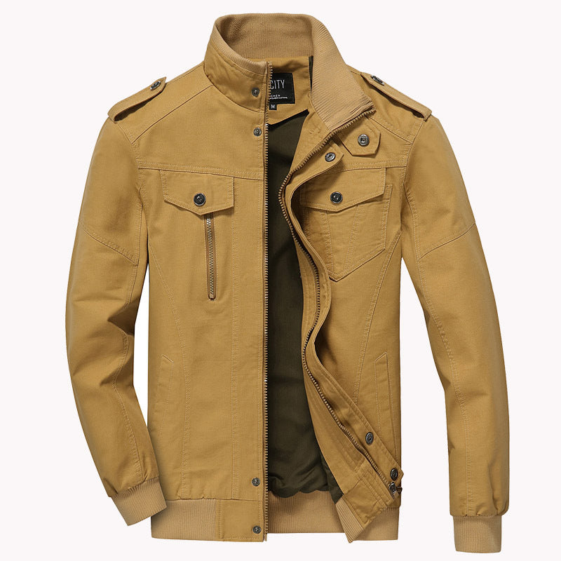 ModeGeist | Herrenjacke Baumwolle Militär Casual