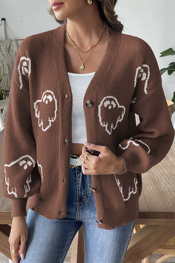 ModeGeist | Halloween-Geist-Button-Pullover
