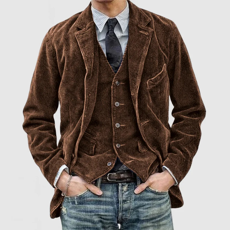 ModeGeist | Herren Weinlese Cordjacke Cape