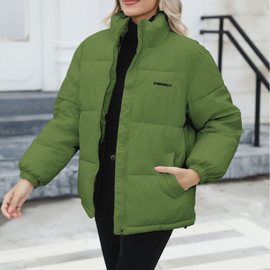 ModeGeist | Winddichte Baumwoll-Pufferjacke mit Rollkragen