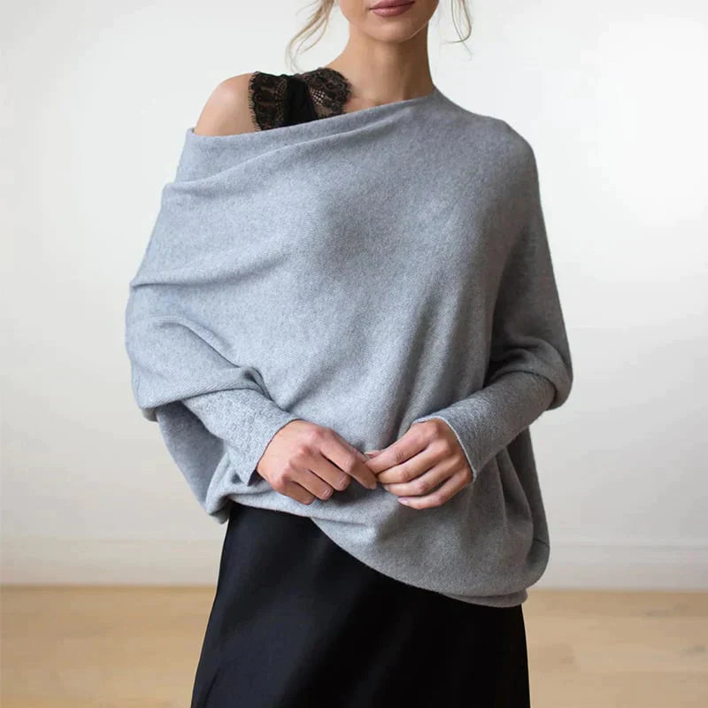 ModeGeist | Asymmetrisch drapierter Pullover