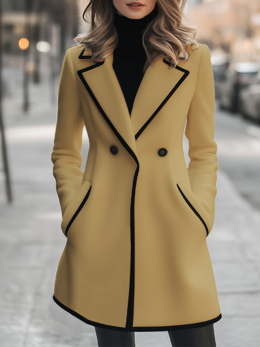ModeGeist | Duster - elegante Damenjacke mit schwarzen Akzenten