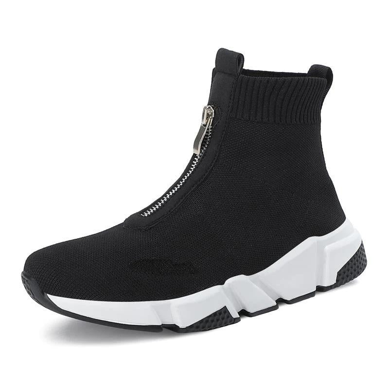 MODEGEIST Damen Sock Boots Stretchfit Knöchelhoch Modern Schlank
