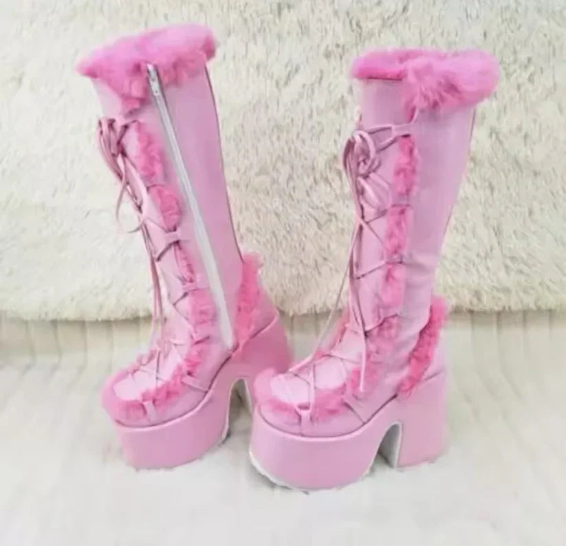 ModeGeist | Stylische Stiefel Aus Kunstfell