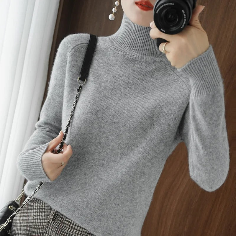 Damenpullover mit Rollkragen
