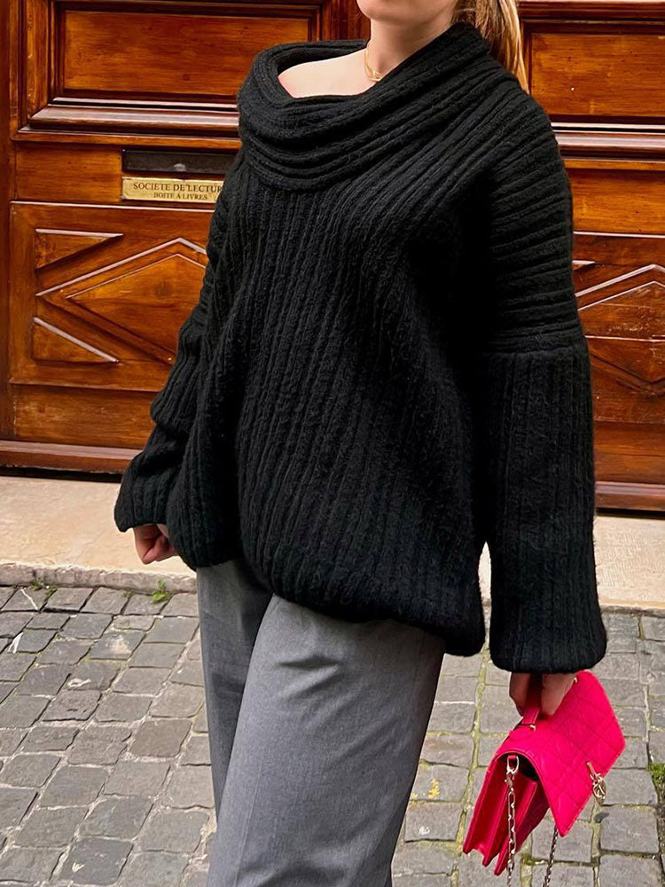 ModeGeist | Rippstrickpullover Weiche Wolle Elegant und Warm