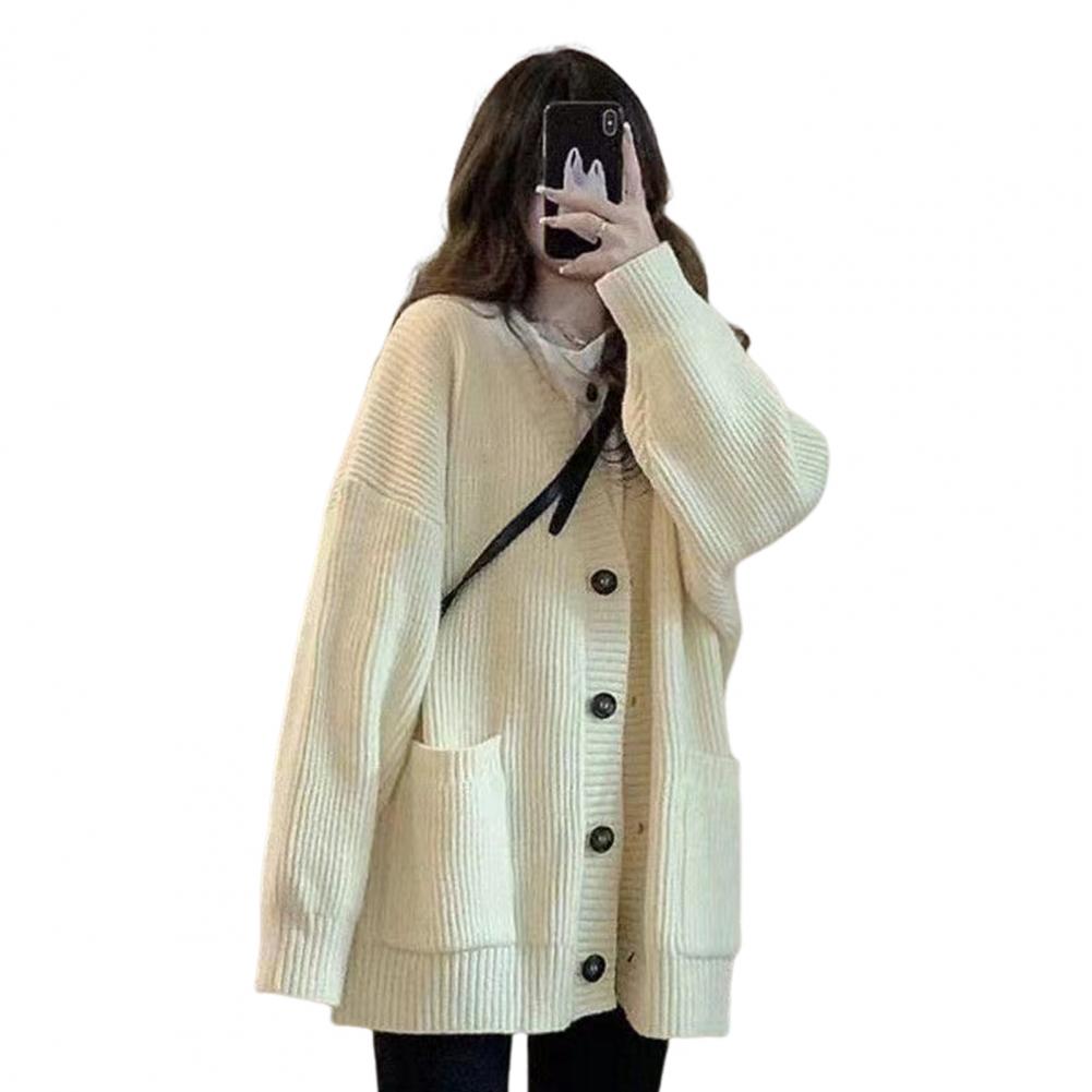 ModeGeist | Damen Freizeit Baumwoll Strickjacke
