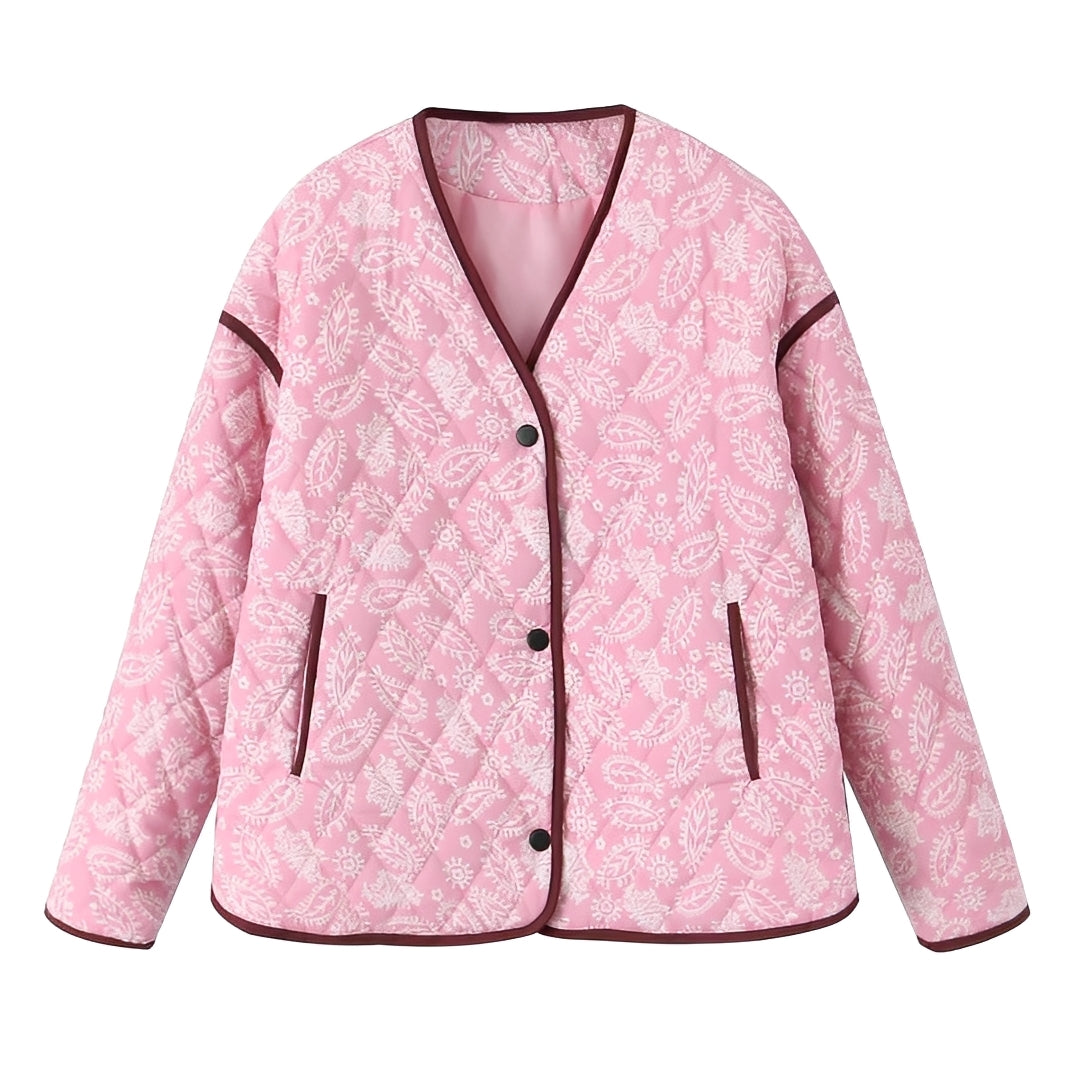 ModeGeist | Lässige Patchwork-Quiltjacke für Frauen