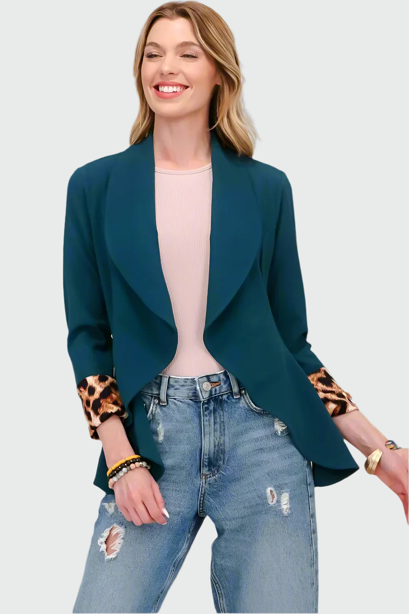 ModeGeist | Freizeit Blazer mit Pantherdetail