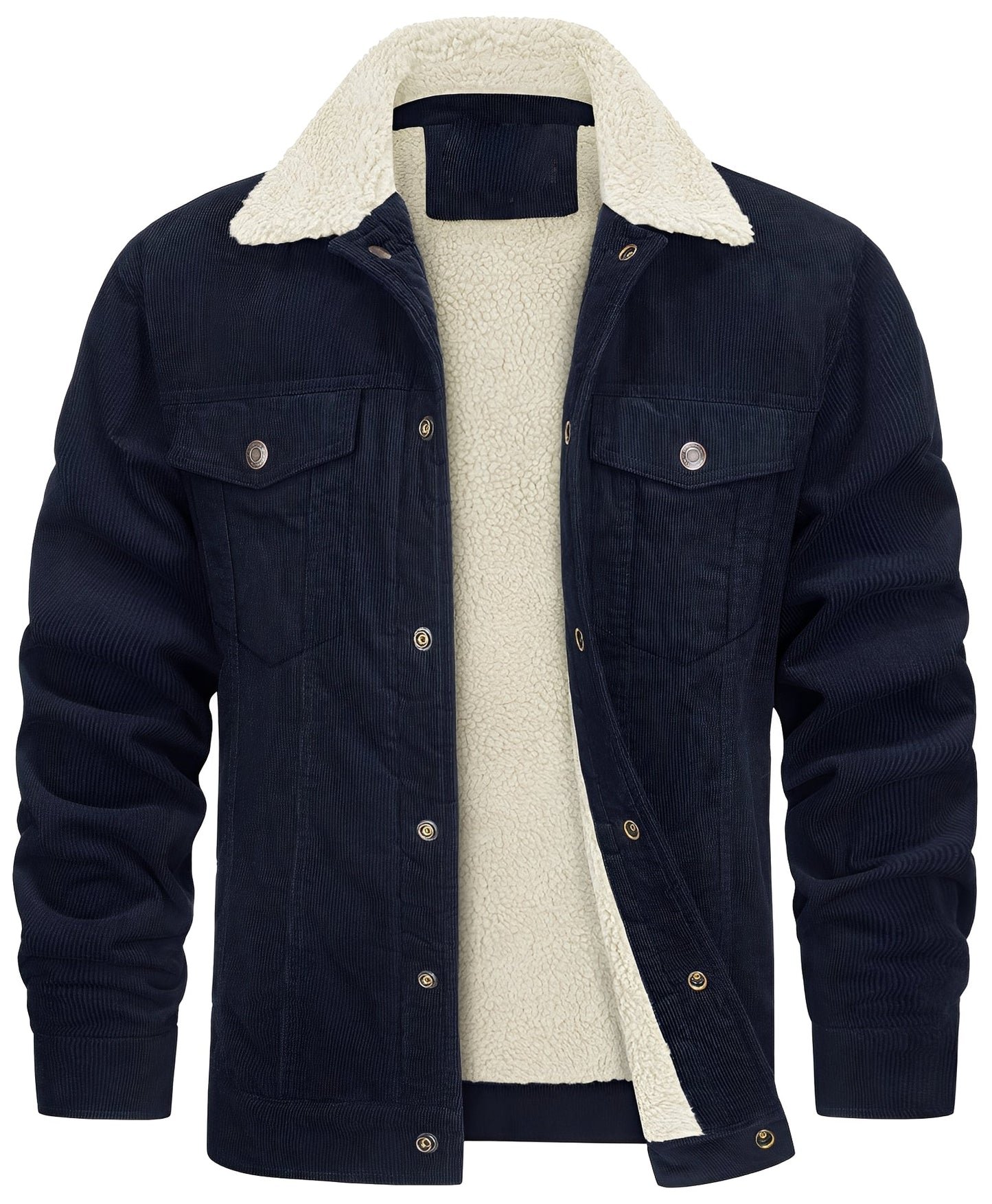 ModeGeist | klassische Cord-Plüschjacke für Männer