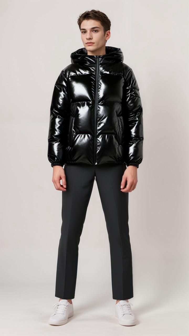 ModeGeist | Gepolsterte Winterjacke mit Kapuze Polyester Warm und Wasserabweisend