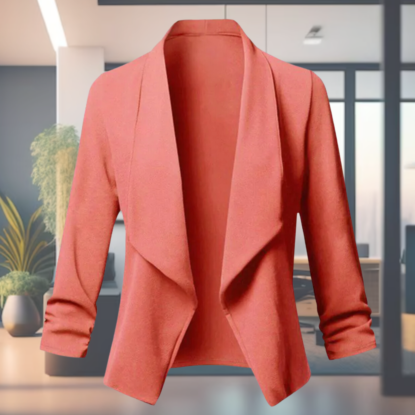 ModeGeist | Offener Damenblazer Mit Langen Ärmeln