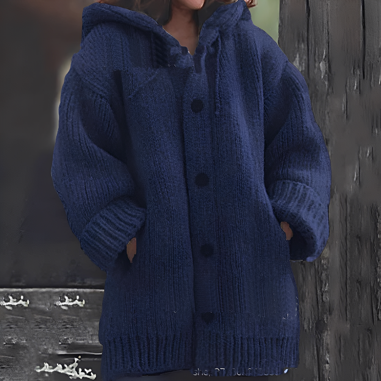 ModeGeist | Bequemer Strickcardigan mit Kapuze für Frauen