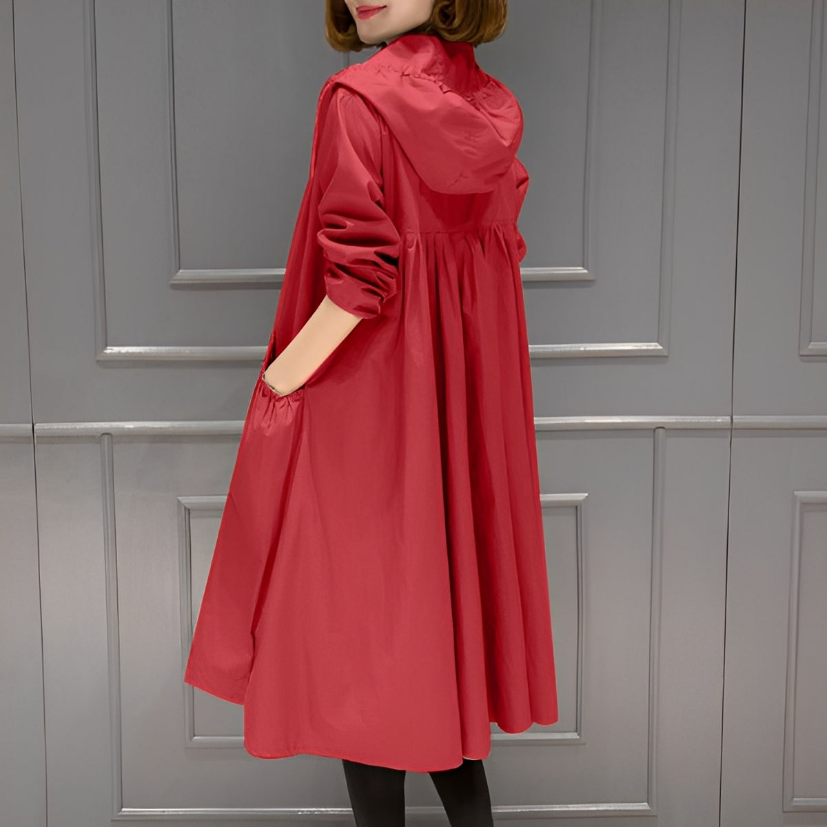 ModeGeist | Stylischer Regenmantel mit Kapuze für Frauen