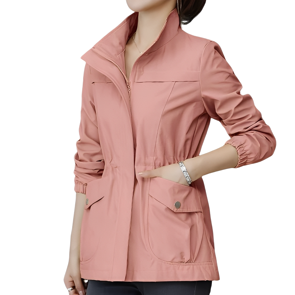 ModeGeist | Stylische Jacke mit verstellbarem Bund für Frauen