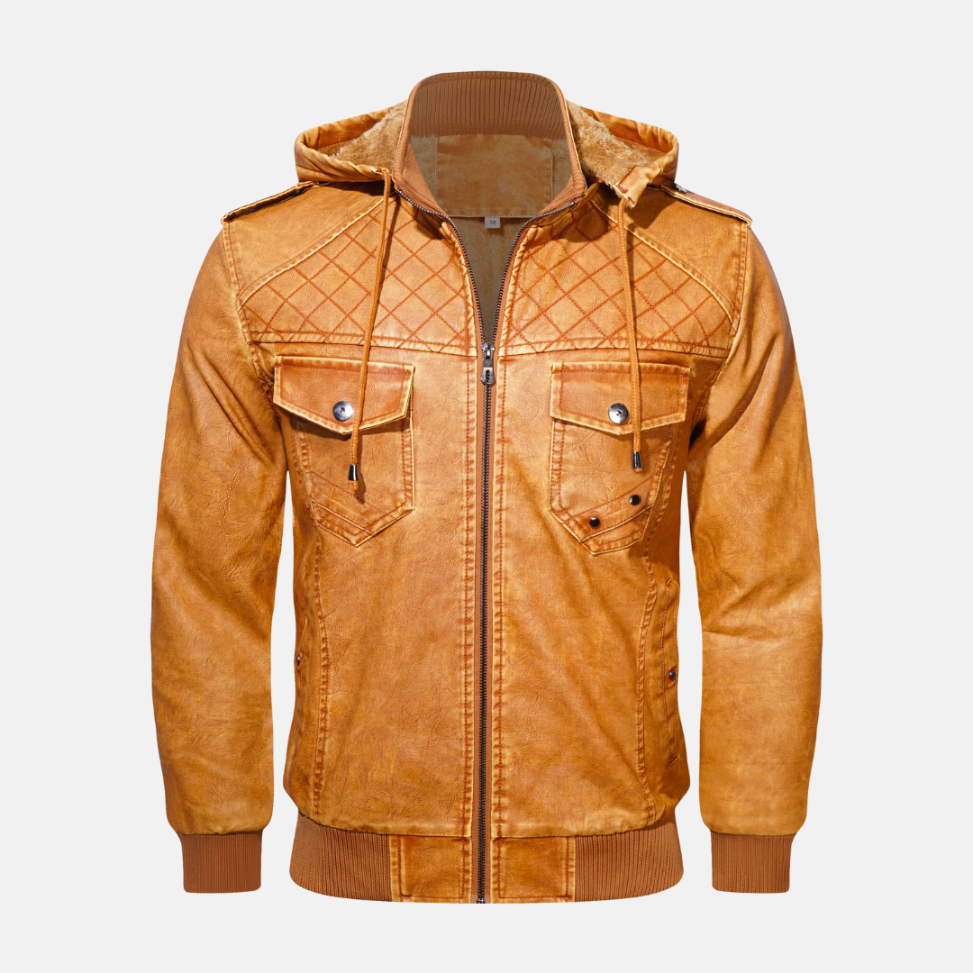 ModeGeist | Hooded Lederjacke
