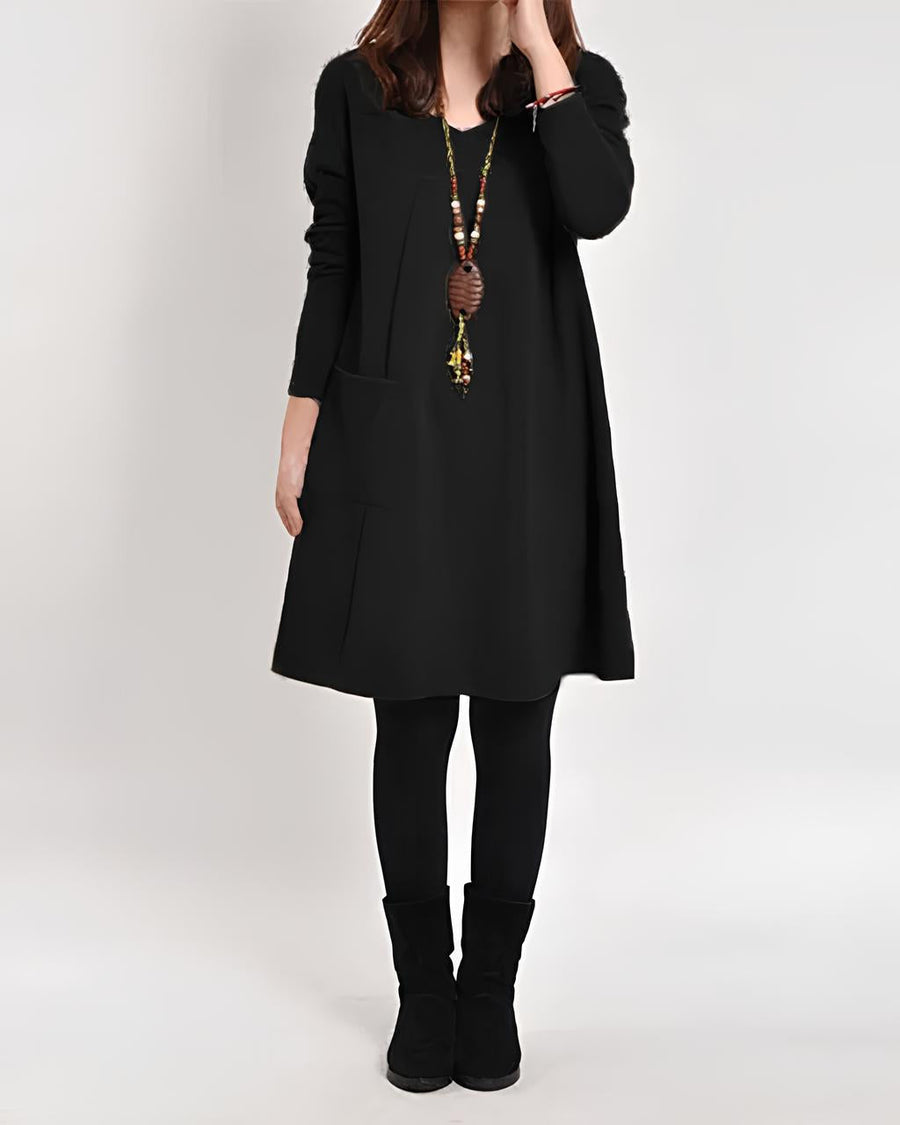 MILA: Zeitloses Kleid mit Tasche