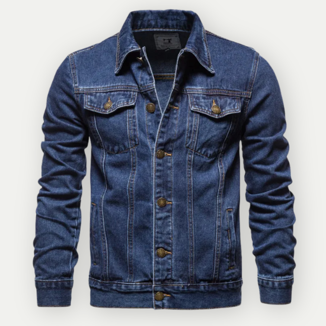 Herren Denim Truckerjacke im klassischen Stil