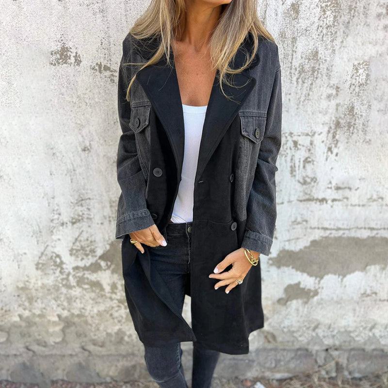 Elegantes und vielseitiges Denim-Trenchcoat von Céline™