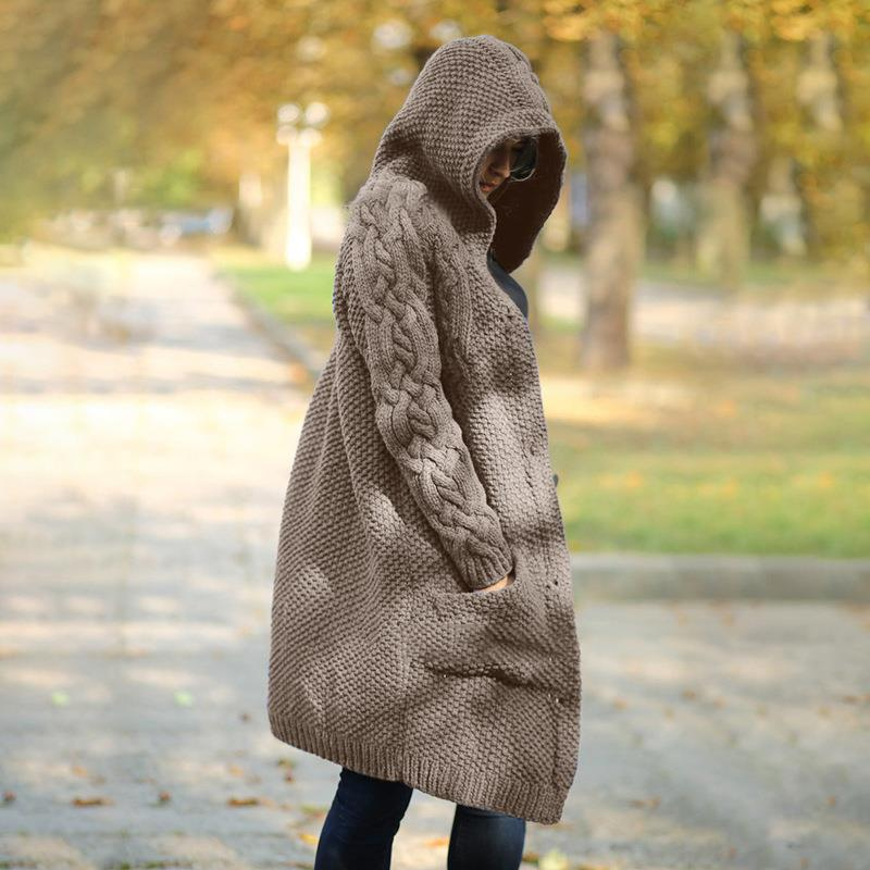 ModeGeist | Langarmcardigan für Frauen mit Kapuze