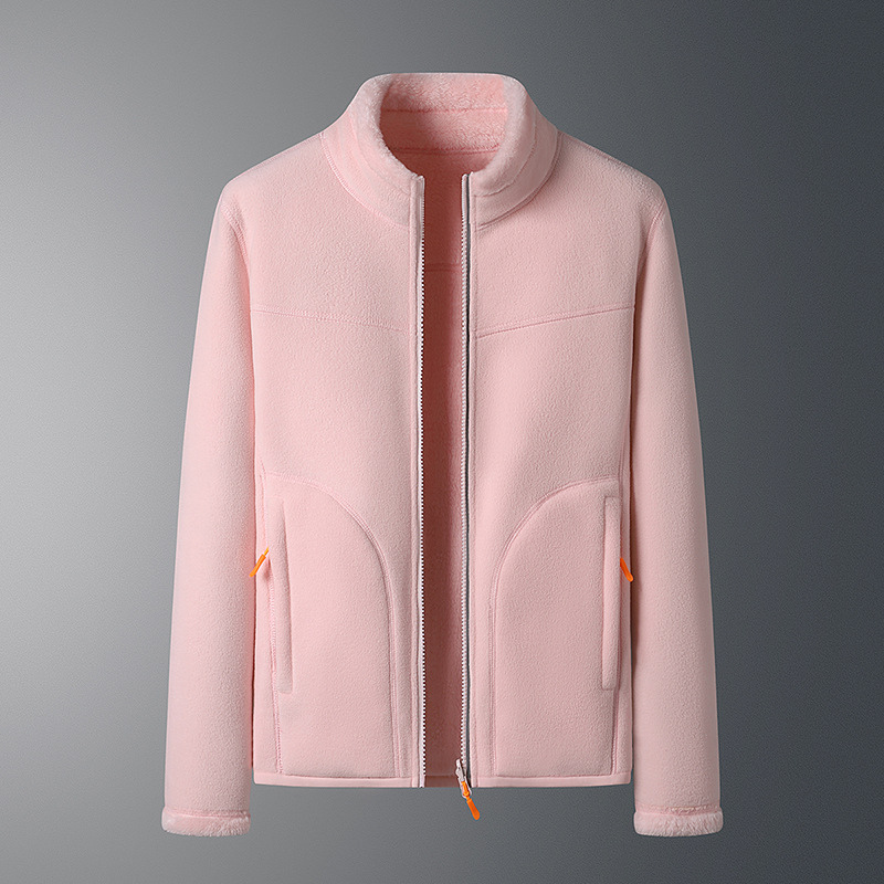Kuschelige Fleecejacke mit langen Ärmeln und Reißverschlusstaschen von Kouvara