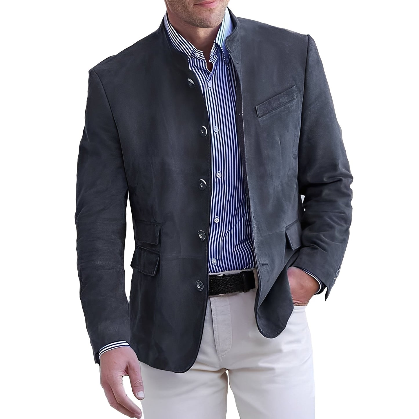 ModeGeist | Legere Button-Down Jacke für Männer