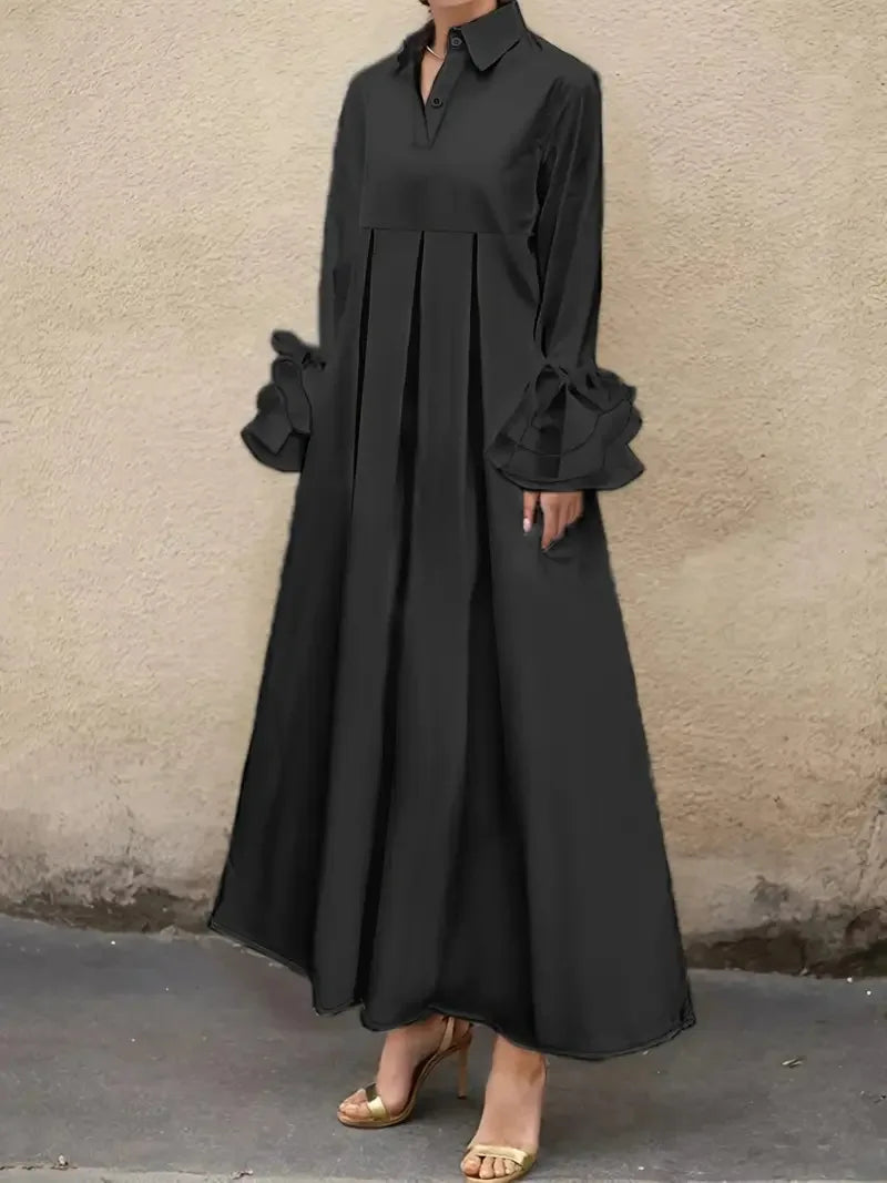 Damen Lange Hemdblusenkleid ModeGeist