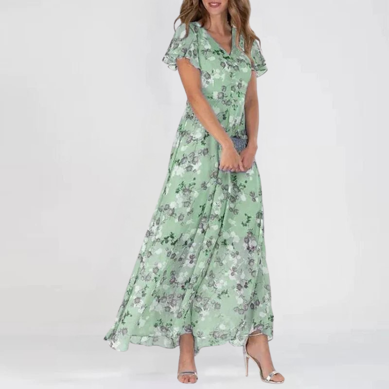FADIME - Kleid mit Volantärmeln