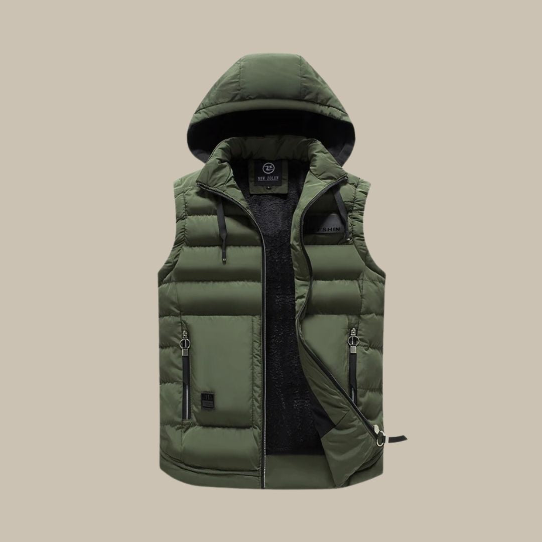 ModeGeist | Stylische Warme Kapuzenweste für Männer