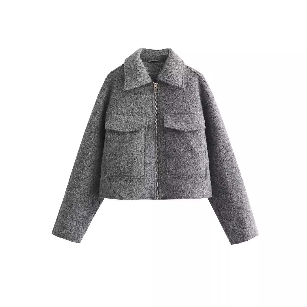 Moderne Winterjacke von Kolina: Lässige Bomberjacke mit Reißverschluss und Taschen